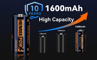 Henreepow AA 1,5V pin sạc lithium, công suất cao thực sự 3000mWH (2000mAh) Li-ion AA Batter